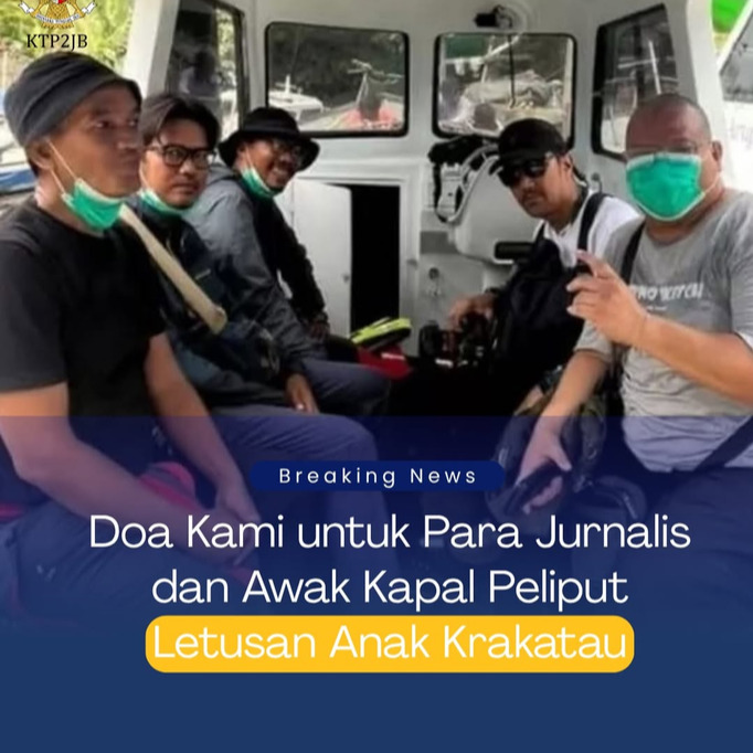 Turut prihatin atas hilang kontaknya sejumlah jurnalis yang tengah menjalankan tugas jurnalistik di kawasan Anak Krakatau sejak Senin, 7 September 2026, yaitu:
1. M. Bagus Khoirunnas (ANTARA)
2. Ari Basuki (Merdeka)
3. Yudhis (iNews)
4. Daus (Anadolu)
5. Donal (pewarta lepas/freelance).

Semoga seluruh jurnalis segera ditemukan dalam keadaan selamat dan dapat kembali berkumpul bersama keluarga. Doa dan dukungan kami menyertai para jurnalis, keluarga, serta seluruh pihak yang terlibat dalam upaya pencarian.
