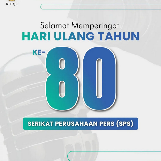 Komite Tanggung Jawab Perusahaan Platform Digital untuk Mendukung Jurnalisme Berkualitas (KTP2JB) mengucapkan
Selamat ulang tahun ke-80 Serikat Perusahaan Pers
Semoga @sps.indonesia senantiasa menegakkan kemerdekaan pers dan membangun industri pers yang sehat dan bermartabat