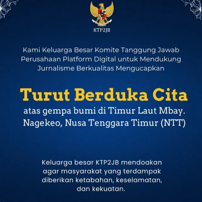 Mari kita doakan agar warga di Flores, Nusa Tenggara Timur tetap kuat menghadapi bencana gempa ini