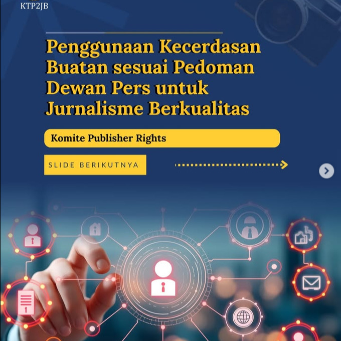 Penggunaan Kecerdasan Buatan sesuai Pedoman Dewan Pers untuk Jurnalisme Berkualitas. Kenali bagaimana AI dapat digunakan dalam proses jurnalistik secara tepat, etis, dan bertanggung jawab.