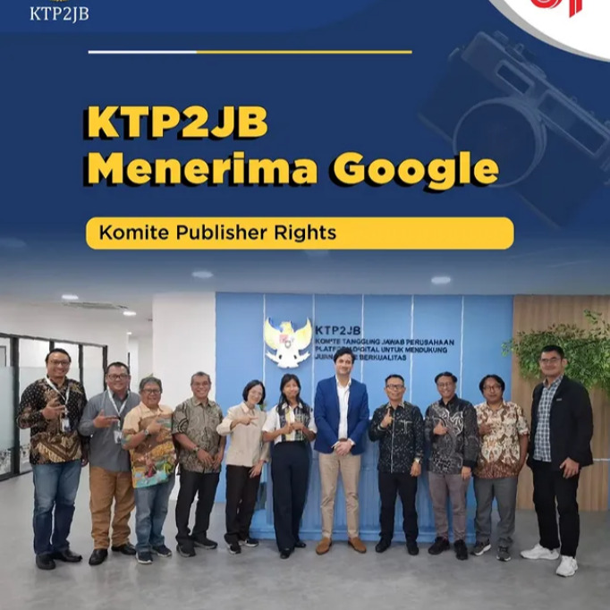 Pada Rabu 10 Juni 2026 KTP2JB menerima Tim Google Indonesia di kantor KTP2JB di Gedung Dewan Pers, Jakarta Pusat.
Pertemuan ini membahas berbagai program Google Indonesia dalam upaya mendukung jurnalisme berkualitas sesuai Perpres Nomor 32 tahun 2024